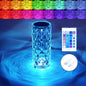 Rose Diamond Table Lamp RGB Atmosphere Light USB Charging Torch Lamp 16 Color.
